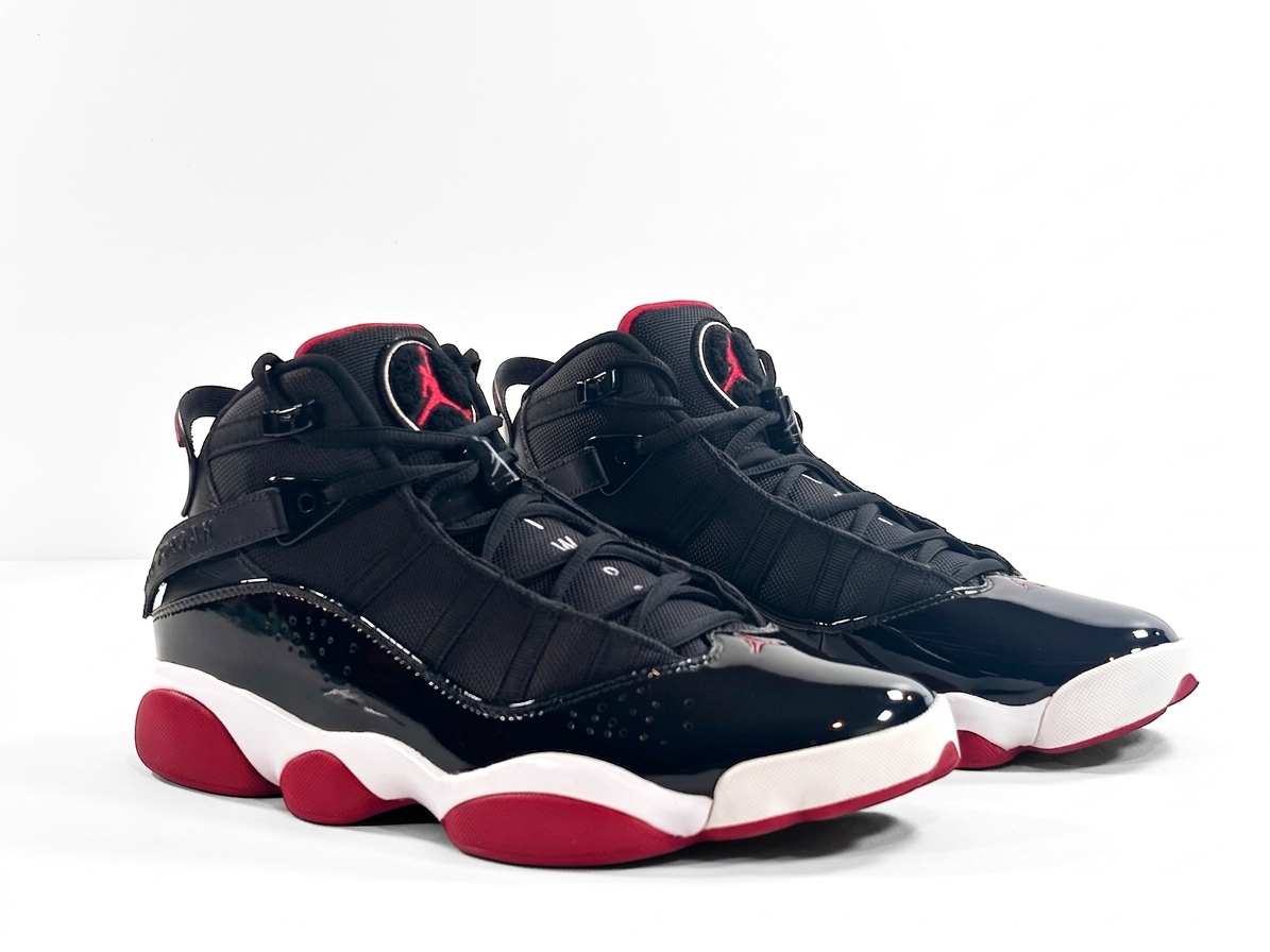 Nike Air Jordan Nike Air Jordan 6 Rings "Bred" Black/Varsity Red Sneakers (Style: 322992-062) in “Bred”,Black/Varsity Red